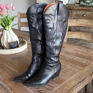 Altar'd State Black Over-the-Knee Western Boots